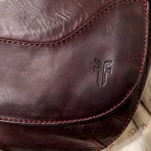 Frye Burgundy Leather Shoulder Bag
